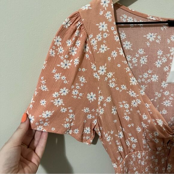 Love Tree Floral Smocked Romper - Picture 8 of 12